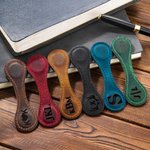 Personalisierte magnetische Leder Lesezeichen Clip mit anfänglichen Monogramm Lesen Accessoire Geschenk für Freunde Bücherwurm