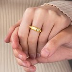 Anillo personalizado de plata de ley con doble piedra de nacimiento y texto Joyería delicada Regalo de cumpleaños de San Valentín para madre esposa