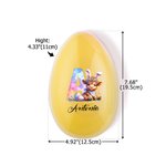 Personifierad söt Highland Cow Initial Fyllbart Jumbo påskägg med namn Påskäggsjakt Partygåva för barn