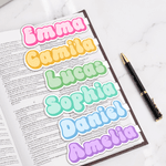 Gepersonaliseerde Multi-Color Retro Leuke Magnetische Bladwijzer Clip met Naam Dagelijks Lezen Verjaardagscadeau voor boekenliefhebbers Boekenwurmen
