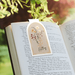 Personalised Minimalist Flowers Magnetic Bookmark Clip with Name Reading Accessory Birthday Gift for Book Lovers Friends