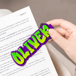 Personalized Neon Gradient Name Magnetic Bookmark Clip Reading Accessory Daily Use Back to School Birthday Gift for Book Lovers Bookworms