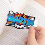 Henkilökohtainen Comic Style värillinen Letter Magnet kirjanmerkki Clip nimi Syntymäpäivä takaisin kouluun lahja Bookwormsille