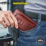 Personalized Cute Marsupilami PU Leather Men's Wallet with Name and Phone Pocket Valentine's Day Birthday Gift for Men | Callie × Marsupilami®