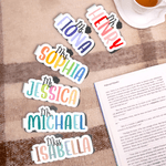 Henkilökohtainen värikäs nimi Magneettinen kirjanmerkki Clip otsikko Book Club syntymäpäivälahja opettajille kirjan ystäville