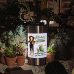 Stivali personalizzati Fiore di nascita Personaggio dei cartoni animati Impermeabile Luce solare da giardino con nome rimovibile Uso giardino Regalo di compleanno per gli amanti del giardinaggio