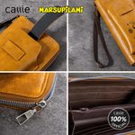 Personalized Cute Marsupilami PU Leather Men's Wallet with Name and Phone Pocket Valentine's Day Birthday Gift for Men | Callie × Marsupilami®