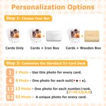 Personalized Photo Playing Cards with Name and Date Wedding Anniversary Birthday Gift for Couple Friend Family