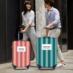 Personalised Multicolor Stripe Design 18-32 Inches Luggage Cover with Name and Text Travel Accessories Birthday Gift for Family Friends