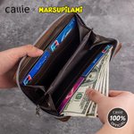 Personalized Cute Marsupilami PU Leather Men's Wallet with Name and Phone Pocket Valentine's Day Birthday Gift for Men | Callie × Marsupilami®