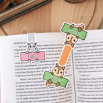 Personalised Cute Animal Magnetic Bookmark Clip with Name Birthday Back to School Gift for Kids Students Book Lovers
