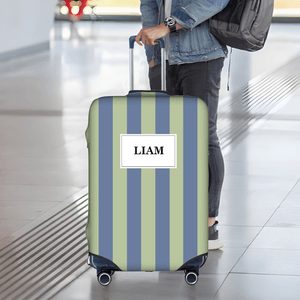 Personalized Multicolor Stripe Design 18-32 Inches Luggage Cover with Name and Text Travel Accessories Birthday Gift for Family Friends