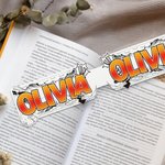 Henkilökohtainen Comic Style värillinen Letter Magnet kirjanmerkki Clip nimi Syntymäpäivä takaisin kouluun lahja Bookwormsille