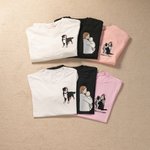 Gepersonaliseerd Geborduurd Foto Ontwerp Multicolor T-shirt Sweatshirt Hoodie met Tekst Dagelijks Gebruik Feestdag Verjaardag Gift voor Familie Huisdier Liefhebbers