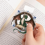 Personalised Multi-Pattern Dragon Magnetic Bookmark Clip with Name Daily Reading  Book Lover's Day Gift for Dragon Lovers Bookworms
