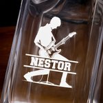 Personalized Rock Guitarist Whiskey Decanter with Engraved Name Father's Day Birthday Gift for Men Guitar Players