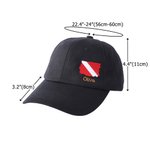 Personlig broderad dykflagga Basebollhatt med text Dykning Expeditioner Träning Tillbehör Födelsedagspresent för dykare