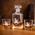 Personalized Rock Guitarist Whiskey Decanter with Engraved Name Father's Day Birthday Gift for Men Guitar Players