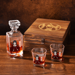 Decantador de whisky personalizado con el nombre y el número de un personaje de béisbol de dibujos animados Regalo de cumpleaños para los amantes del béisbol