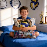 Personalized Ball Sport Design Soft Throw Pillow Cover with Name and Number Home Decor Birthday Gift for Ball Players Lovers