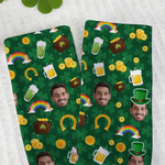 Personalized Photo Avatar Saint Patrick's Day Theme Socks Birthday Anniversary Gift for Friends Family