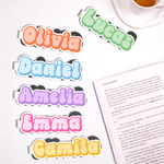 Gepersonaliseerde Multi-Color Retro Leuke Magnetische Bladwijzer Clip met Naam Dagelijks Lezen Verjaardagscadeau voor boekenliefhebbers Boekenwurmen