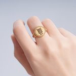 Personalized Cat Dog Pet Face Photo Design Ring with Name Memorial Jewellery Birthday Anniversary Gift for Pet Lover Owner