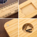 Personalized 3 Track Text Wooden Magnetic Cribbage Board with Pegs and Poker Game Night Birthday Gift for Cribbage Lovers
