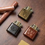 Personalized Engraved Logo Sandalwood Lighter Kit with Initial Name and Box Birthday Bachelor Party Gift for Men Groomsmen
