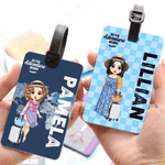 Etiqueta de equipaje de viaje personalizada con nombre y texto Accesorio de viaje Regalo de cumpleaños para familiares y amigos