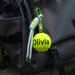 Personalized Tennis Ball Keychain with Name Bag Charm Christmas Birthday Team Gift for Coach Tennis Lovers Teammates
