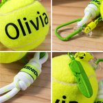 Personalized Tennis Ball Keychain with Name Bag Charm Christmas Birthday Team Gift for Coach Tennis Lovers Teammates