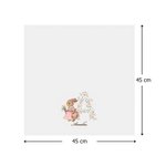 Personalisierte Serviette im Retro-Design aus 100% Baumwolle mit Namen und Hasenmotiv Tischdeko Ostern Geschenk für Kinder Familie