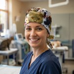 Personalized Pet Character Face Photo Design Adjustable Unisex Scrub Cap Birthday Nurse Week Gift for Veterinarian Nurse