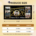 Personalised Congratulations Class of 2026 Graduate Photo Collages Banner with 3-17 Photos and Name Party Decor Graduation Gift for Graduates