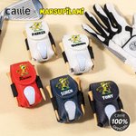 Personalized Cartoon Marsupilami PU Leather Golf Ball & Tee Holder Pouch with Name Birthday Gift for Golf Lovers | Callie × Marsupilami®