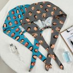 Personalized Pet Character Face Photo Design Adjustable Unisex Scrub Cap Birthday Nurse Week Gift for Veterinarian Nurse