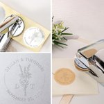 Personalisierte Geburt Blumen Blumenstrauß Prägestempel mit Namen Hand Held Embosser Valentinstag Jahrestag Geschenk für Buchliebhaber Paare