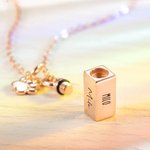 Collana personalizzata con urna per ceneri di animali domestici e testo inciso, gioiello commemorativo - Regalo per amanti degli animali
