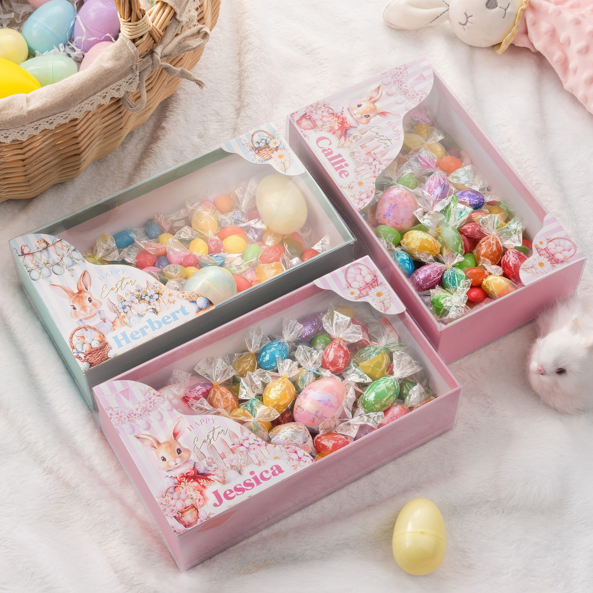 Cadeau de Pâques personnalisé avec le nom de Peter Rabbit Cadeau de Pâques pour les filles, les garçons et les enfants