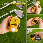 Personalized Cartoon Marsupilami PU Leather Golf Ball & Tee Holder Pouch with Name Birthday Gift for Golf Lovers | Callie × Marsupilami®