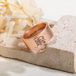 Anello personalizzato con ritratto fotografico e nomi - Regalo di fidanzamento e anniversario per coppie