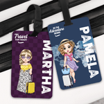 Etiqueta de equipaje de viaje personalizada con nombre y texto Accesorio de viaje Regalo de cumpleaños para familiares y amigos