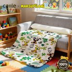 Henkilökohtainen söpö pitkähäntäinen Marsupilami pehmeä heittopeitto nimellä Home Decor syntymäpäivä joululahja lapsille | Callie × Marsupilami®