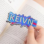 Personalizado brillante Doodle Pop Art Polka Dot Nombre Marcapáginas magnético Clip Regalo de cumpleaños para los ratones de biblioteca amantes de los libros Bibliotecarios