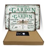 Personalized Retro Floral Insect Animal Art Classic Metal Garden Sign Birthday Housewarming Gift