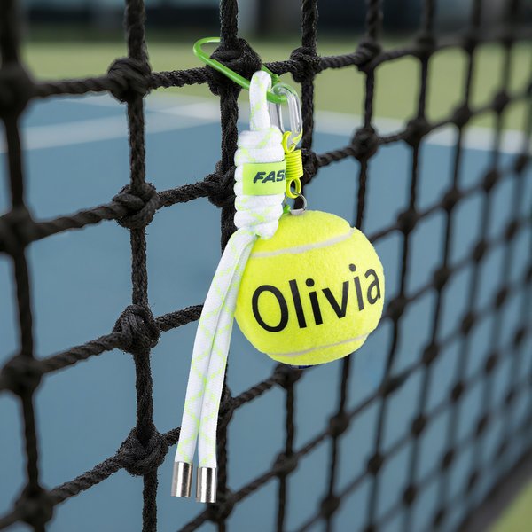 Personalized Tennis Ball Keychain with Name Bag Charm Christmas Birthday Team Gift for Coach Tennis Lovers Teammates