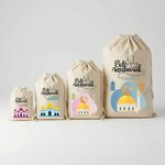 Eid Mubarak personalizado Media Luna Estrella Arco Bolsa de regalo con nombre Ramadán Eid Regalo para niños