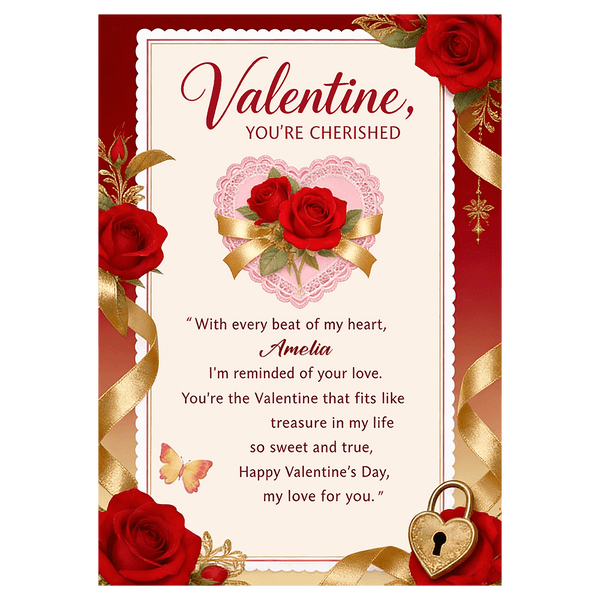 You're Cherished Valentine's Day Ecard