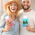 Personalised Pine Tree Wildflower Mr Mrs Leather Passport Holder with Name and Date Wedding Honeymoon Anniversary Gift for Couple Travel Lover